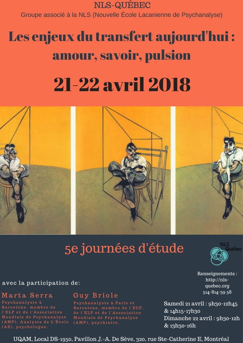 Affiche 5e journées d'étude Le transfert